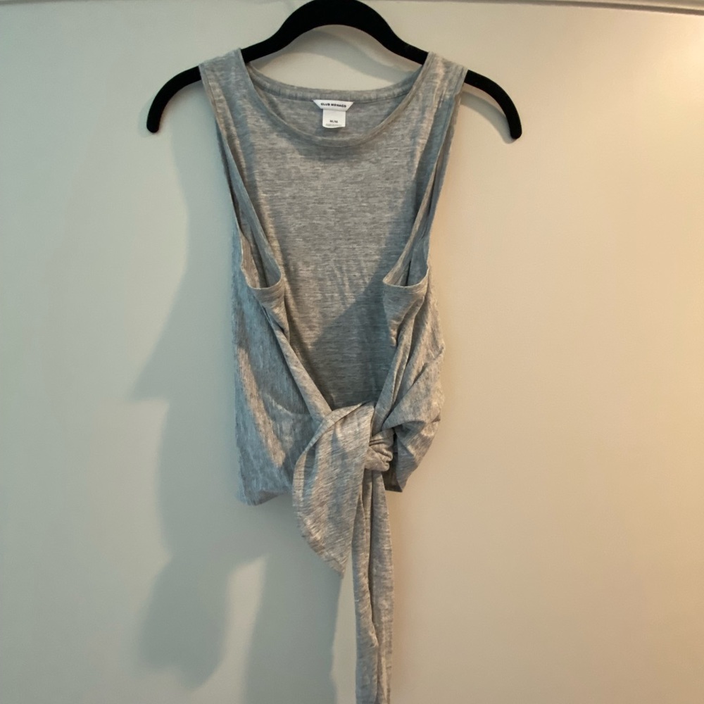 Club Monaco jersey wrap shirt